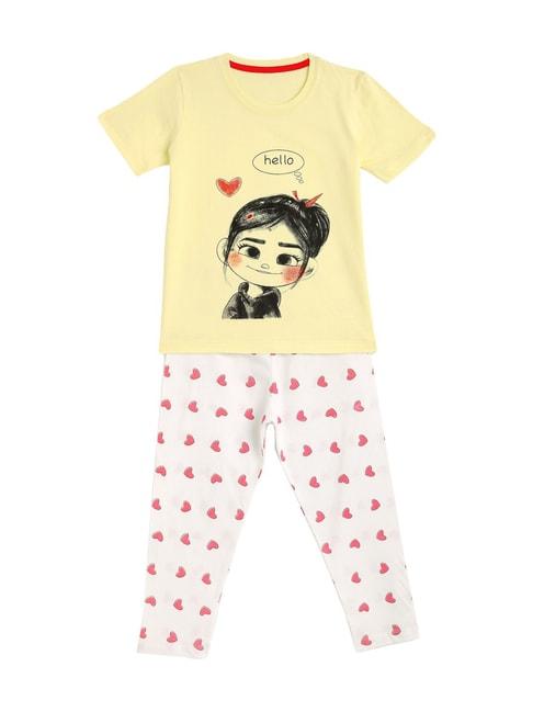 kids-craft-yellow-cotton-printed-t-shirt-&-pants
