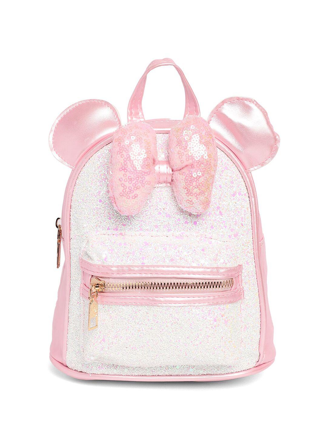 kids on board girls embellished backpack with bow