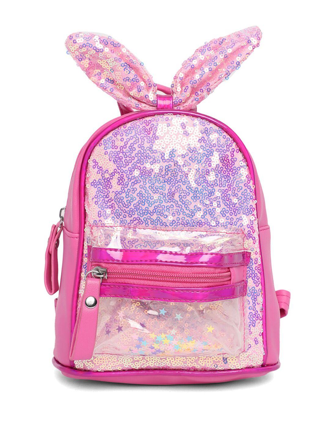 kids on board girls embellished rabbit ear backpack