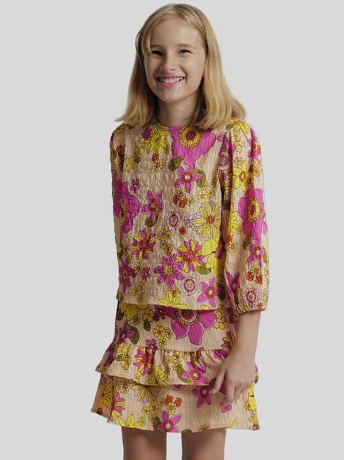 kids only multicolor floral print top