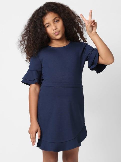 kids only navy solid playsuit