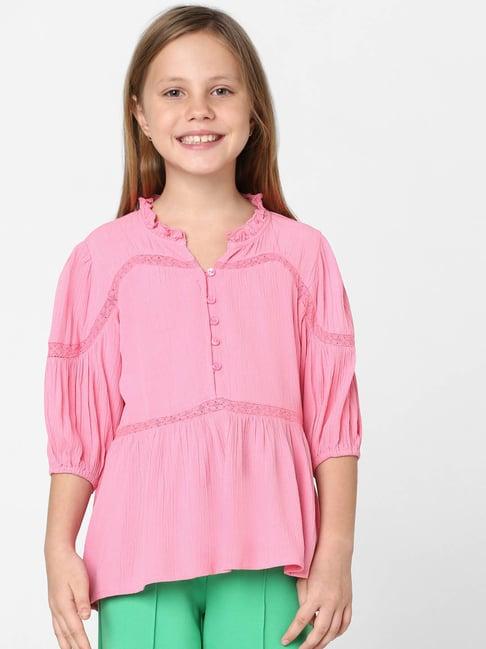 kids only pink solid top