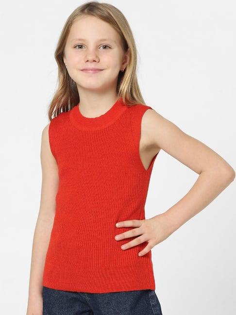 kids only red solid top