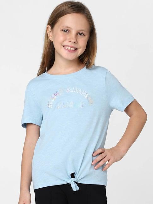 kids only sky blue graphic print t-shirt