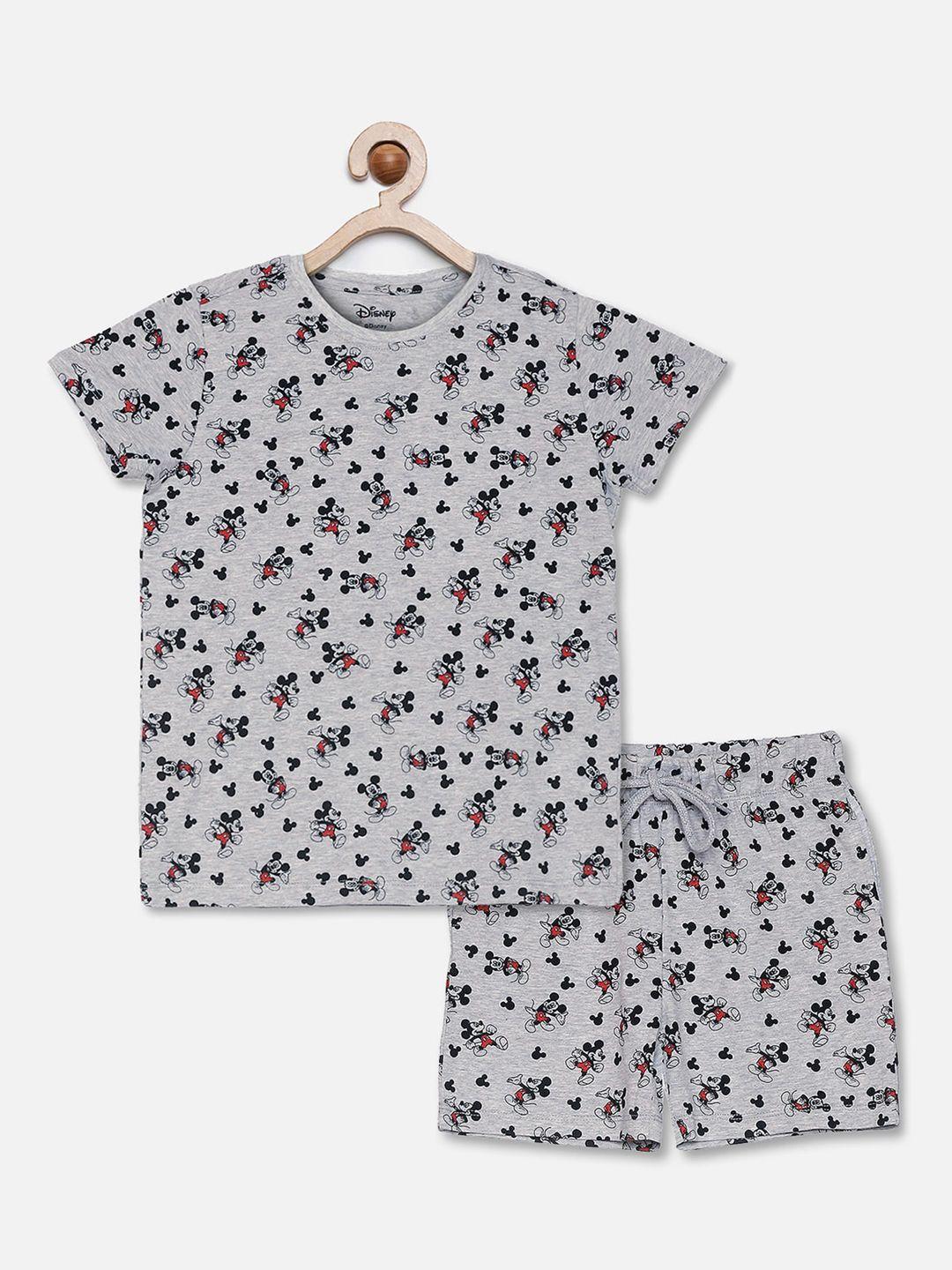 kids-ville-boys-grey-mickey-&-friends-printed-t-shirt-with-shorts