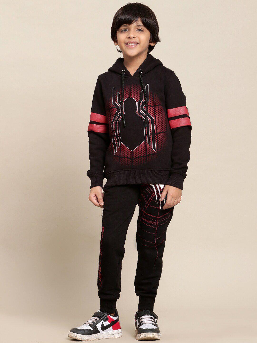 kids ville boys spiderman printed sweatshirt & joggers