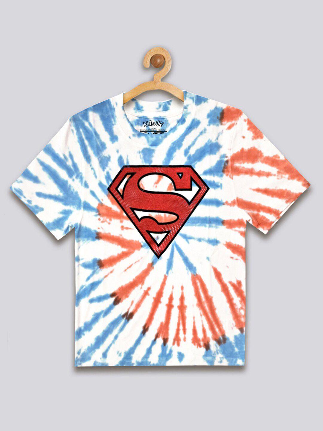 kids ville boys superman printed cotton t-shirt