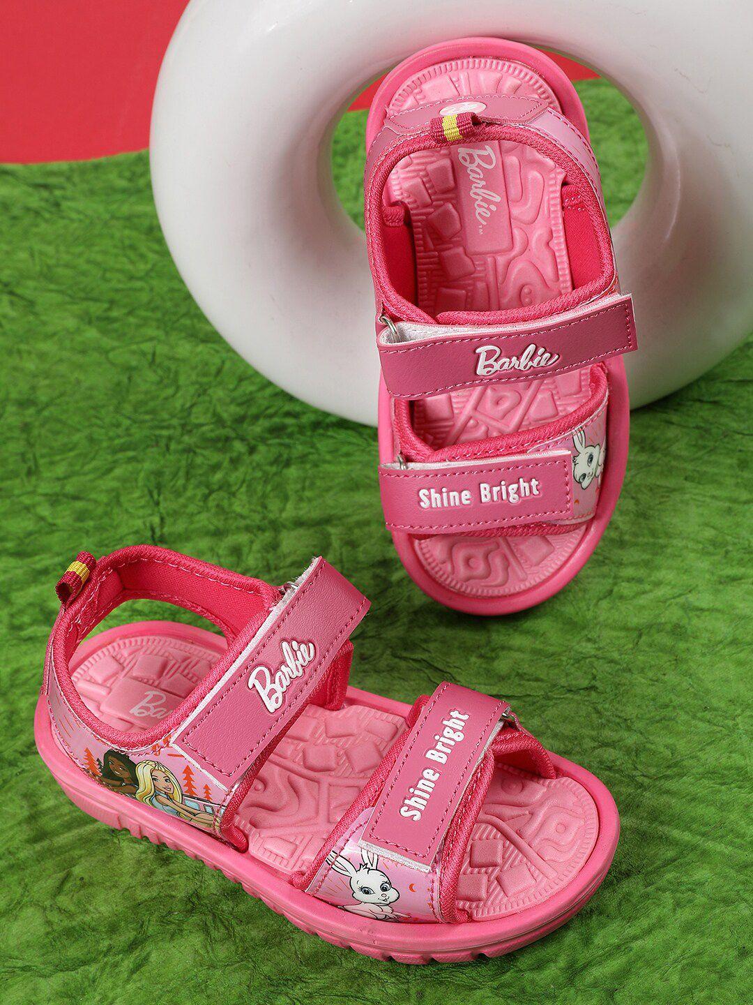 kids ville girls barbie digital printed sports sandals