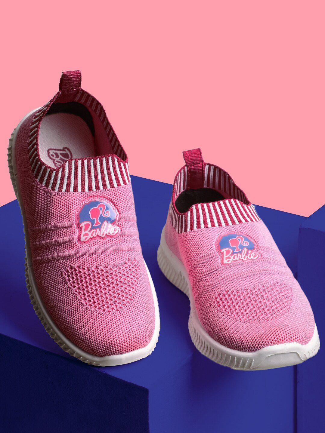 kids ville girls barbie printed flyknit technology lightweight running sports shoes