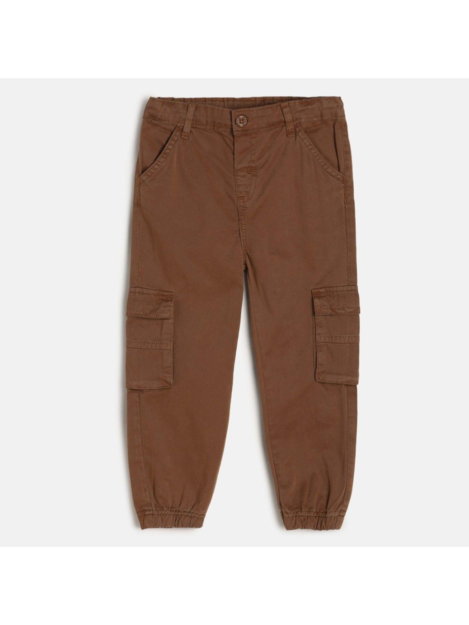 kids boys brown woven pant