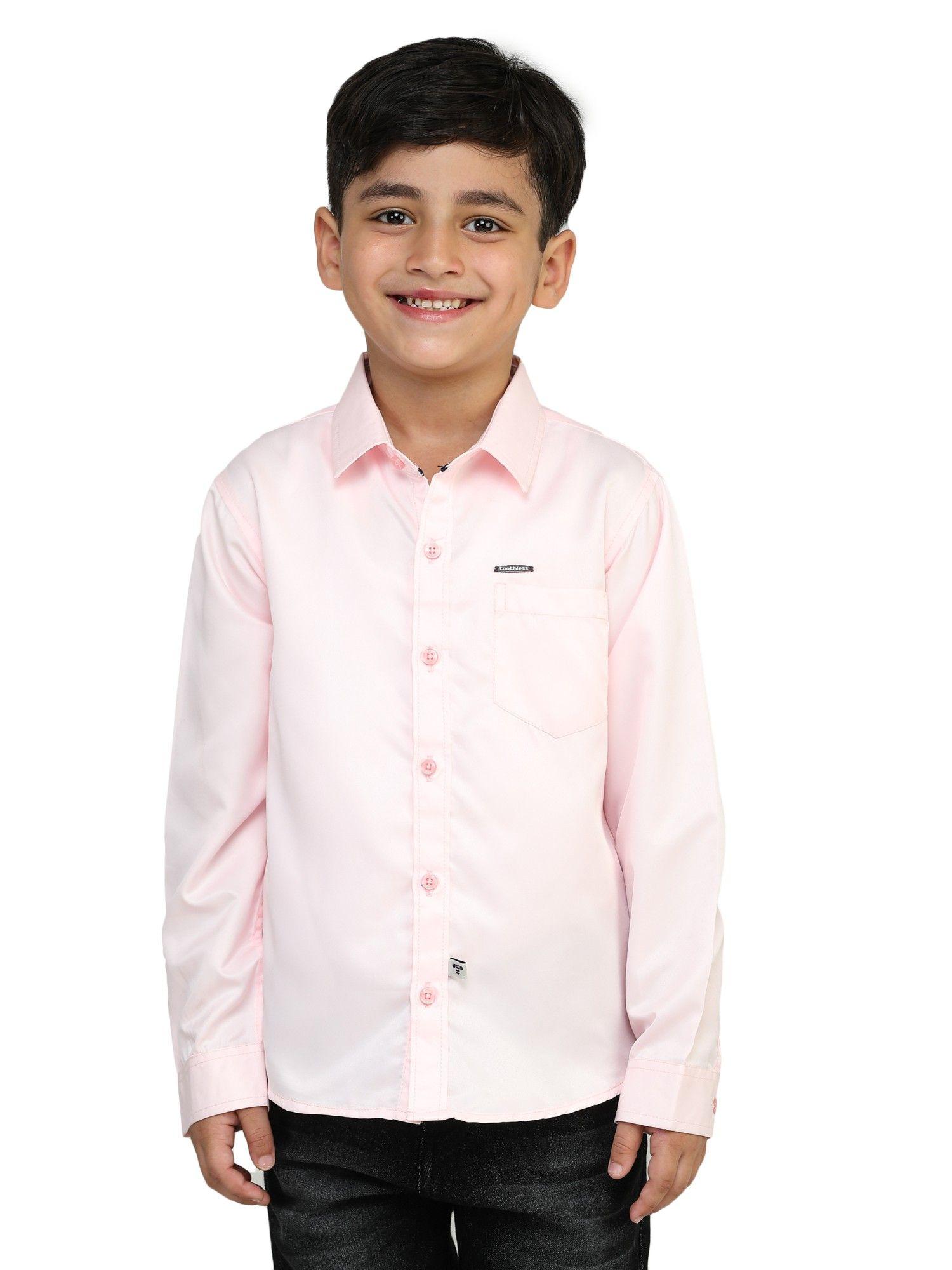 kids boys light pink shirt