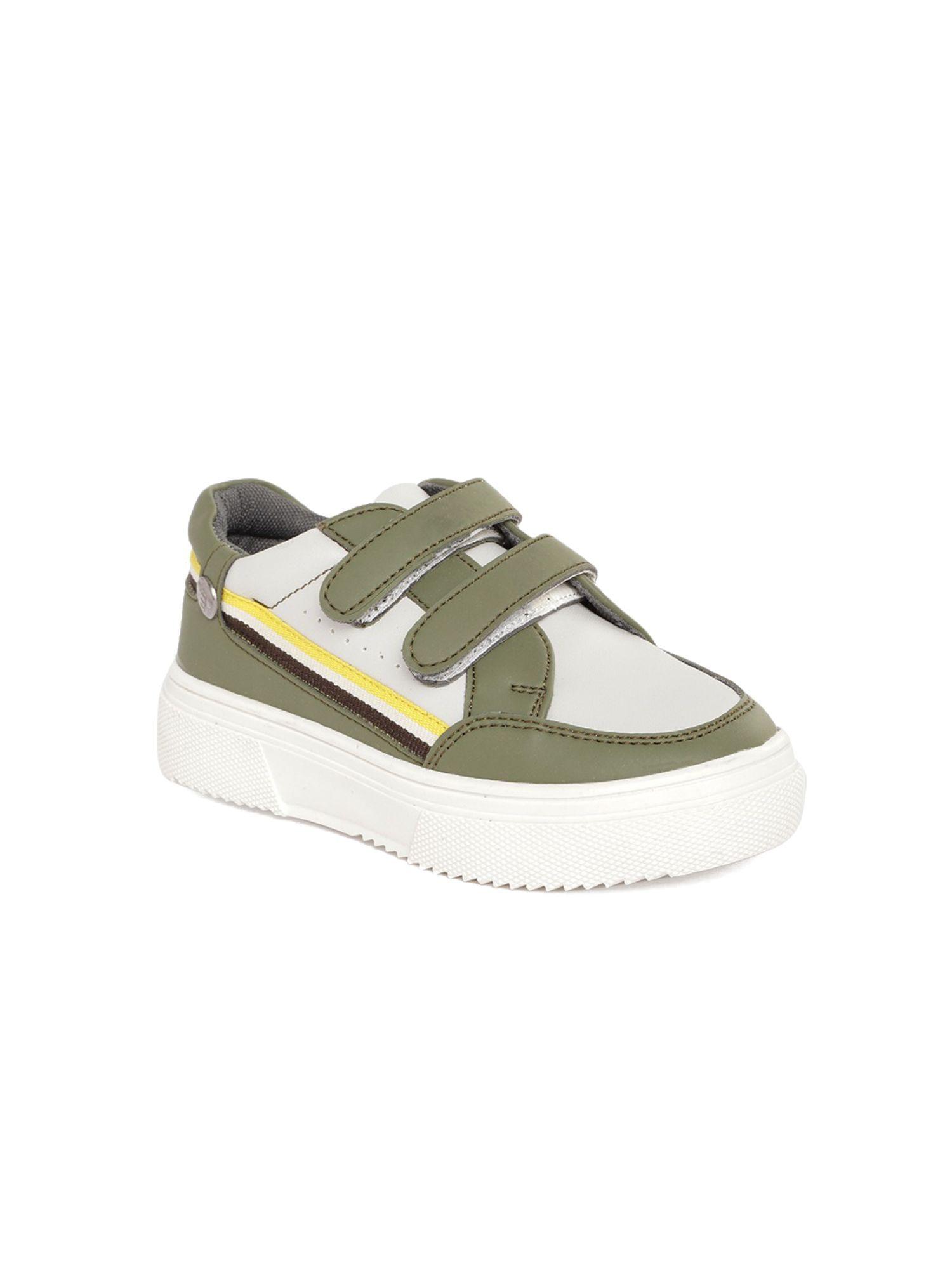 kids boys olive & white casual shoes