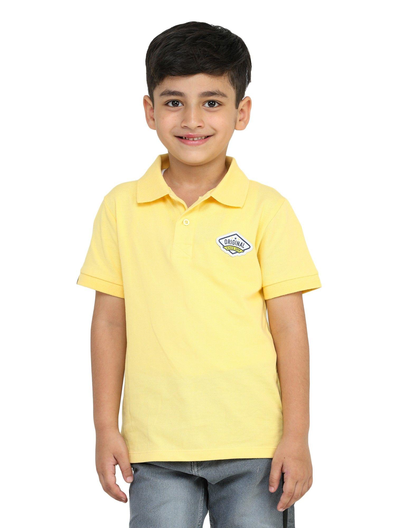 kids boys yellow polo tshirt