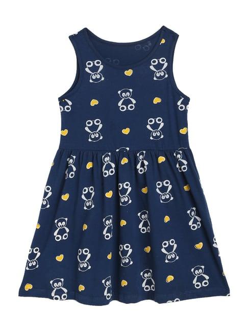 kids craft navy printed dress