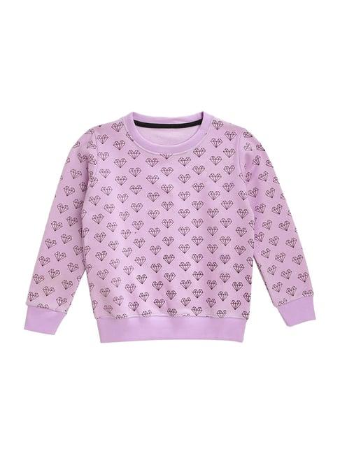 kids craft purple printed sweatshirt