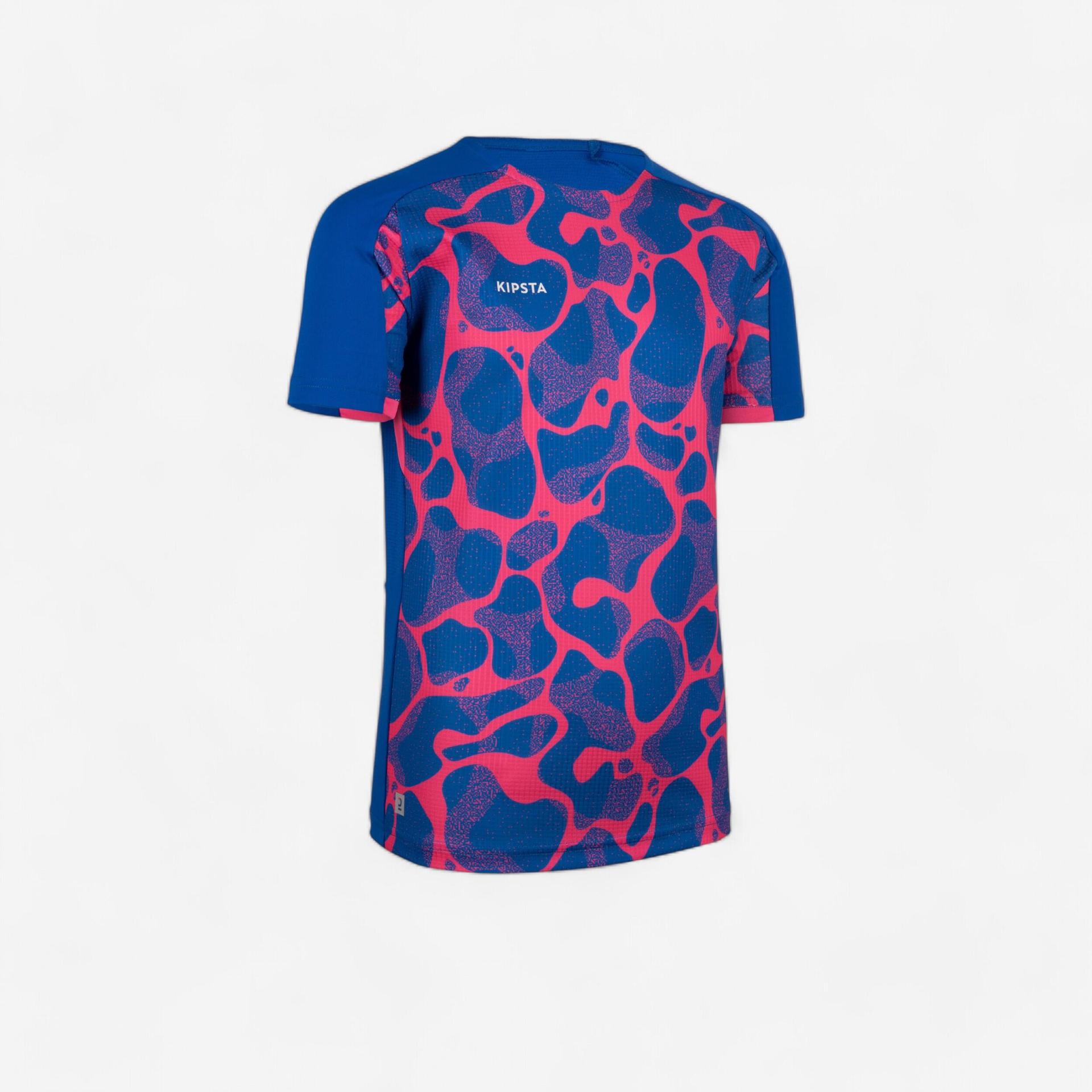 kids football jersey shirt viralto - aqua blue/pink