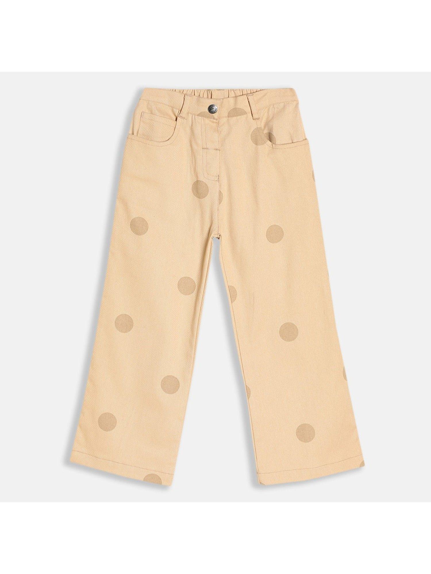 kids girls beige woven pant