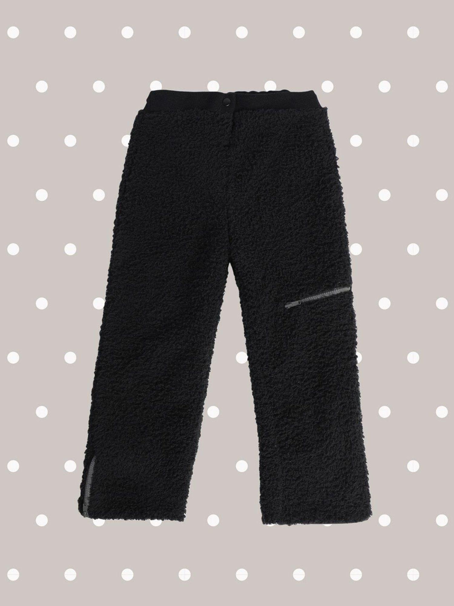 kids girls black knit pants