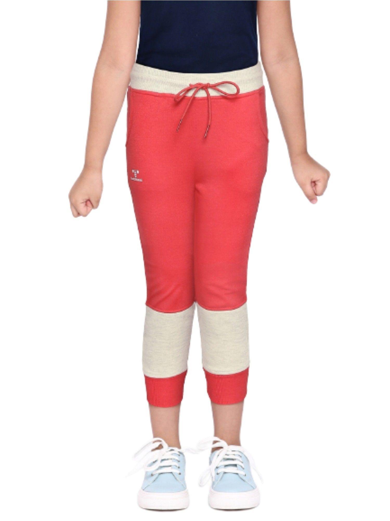 kids girls coral joggers
