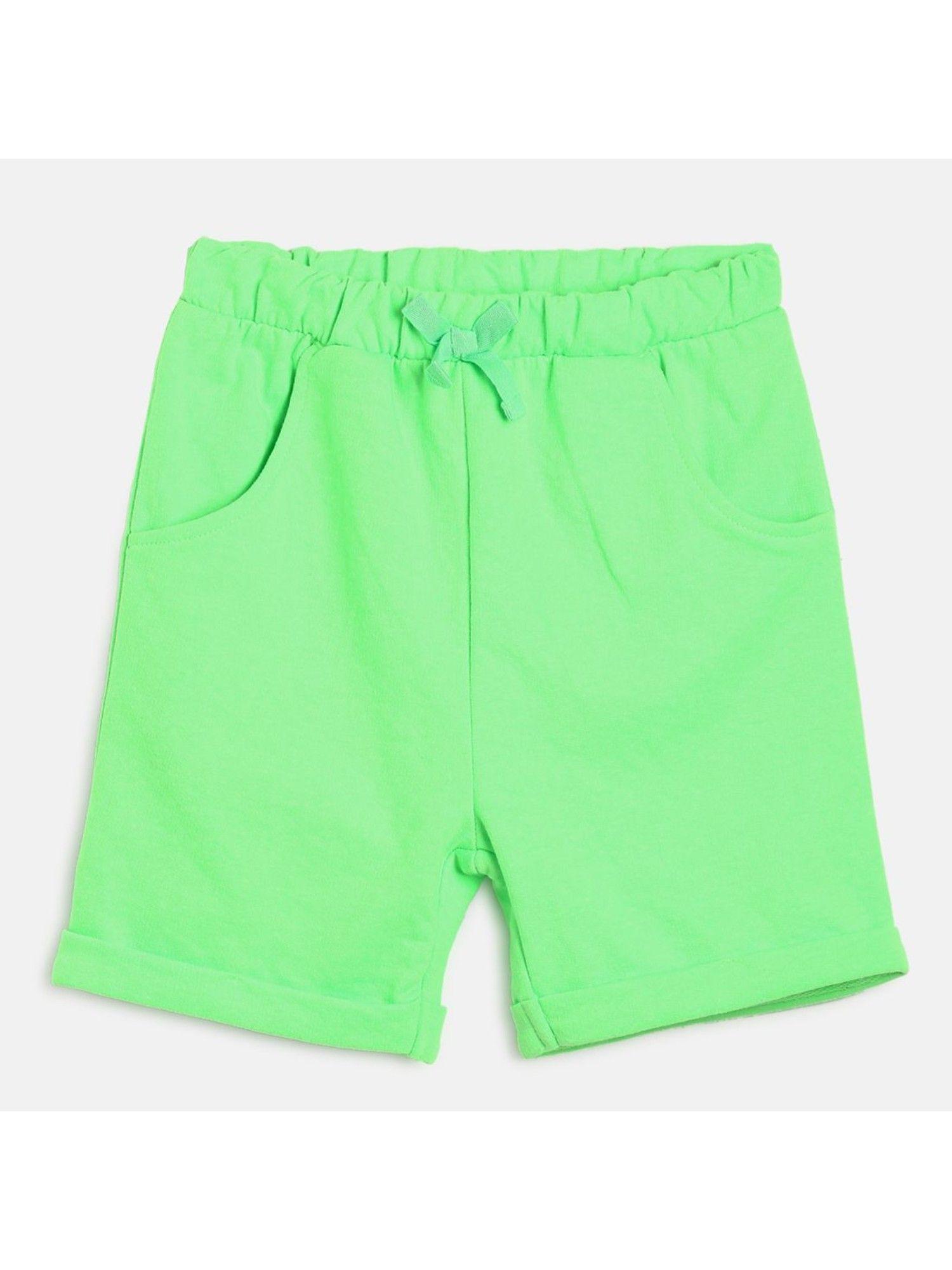 kids girls green shorts