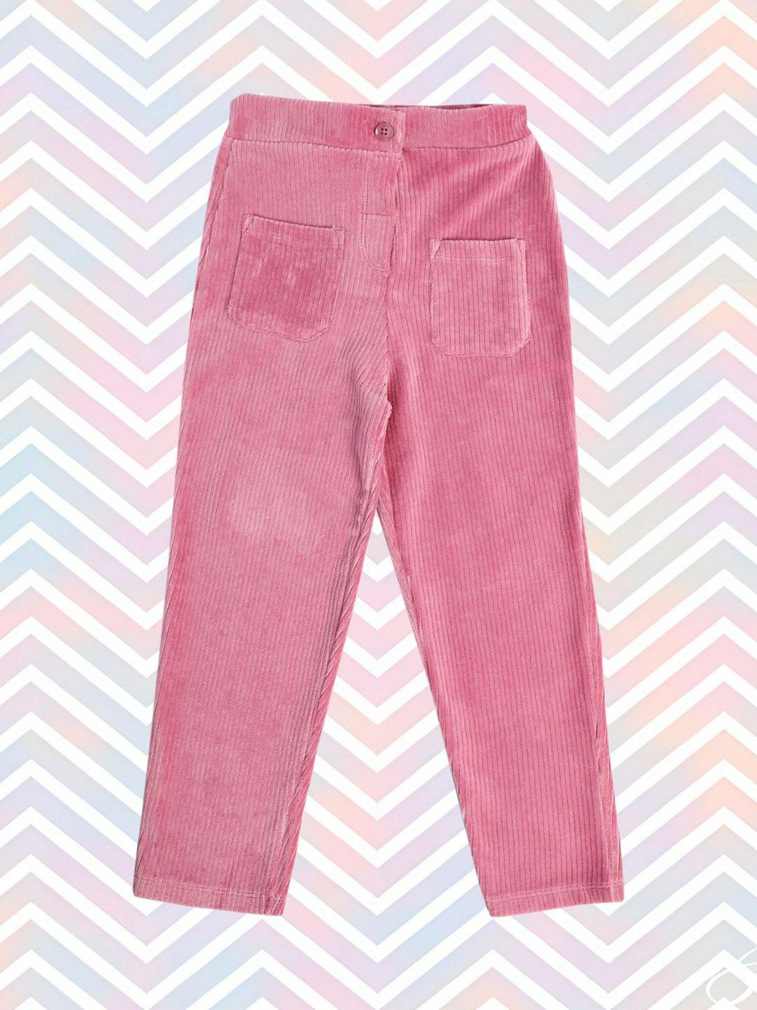 kids girls pink knit pants