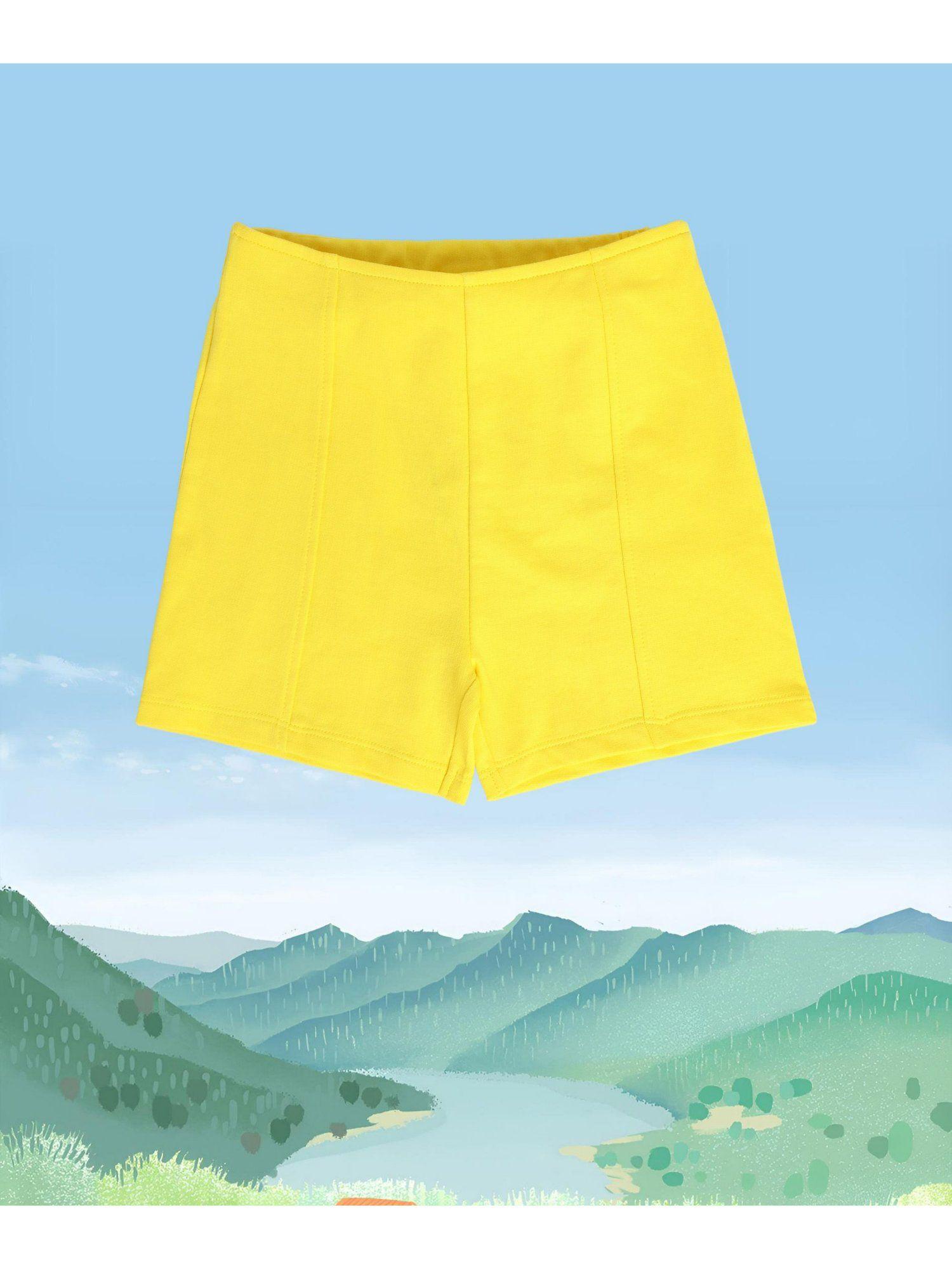 kids girls yellow shorts