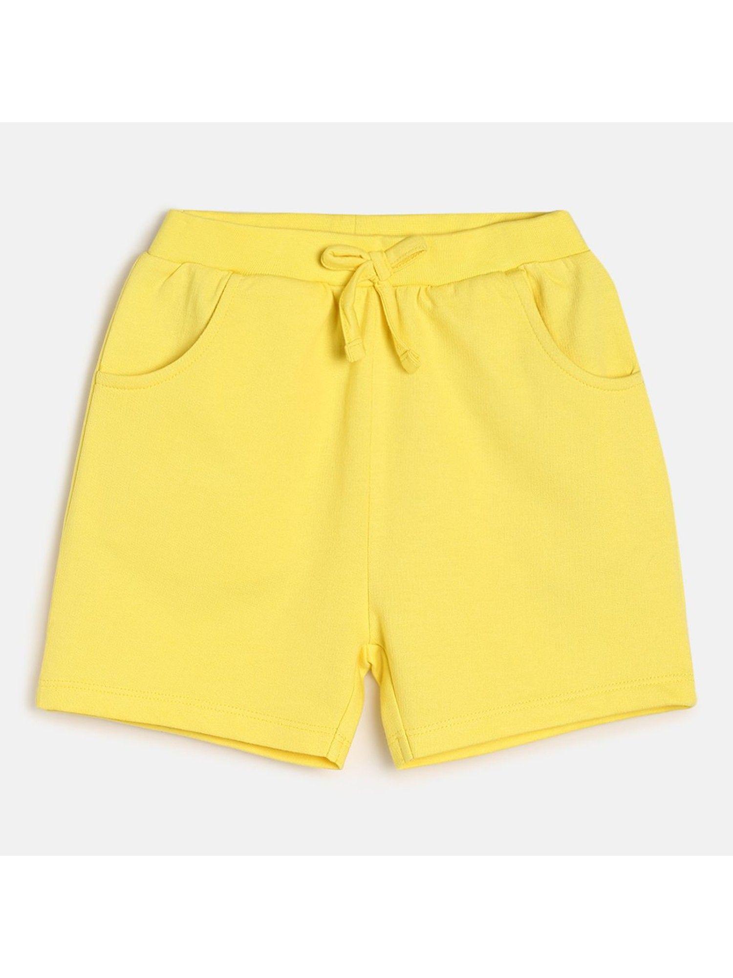 kids girls yellow shorts