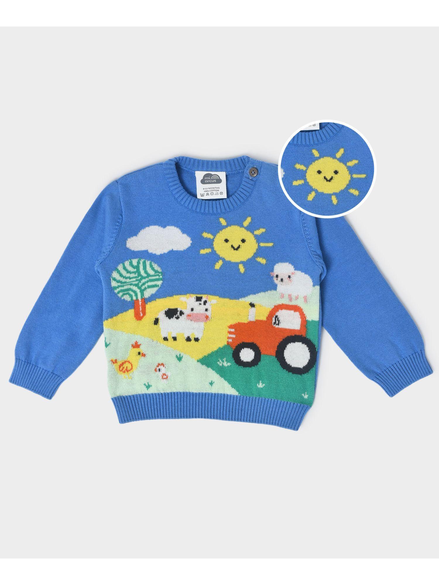 kids knitted blue sweater