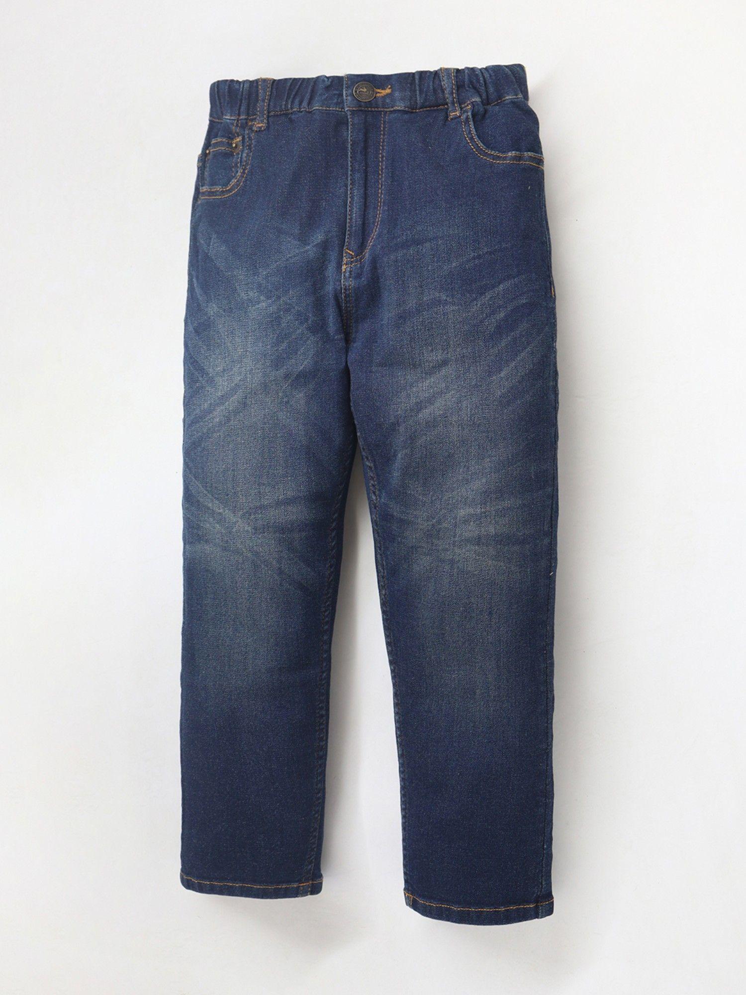kids navy blue denim jeans for timeless appeal