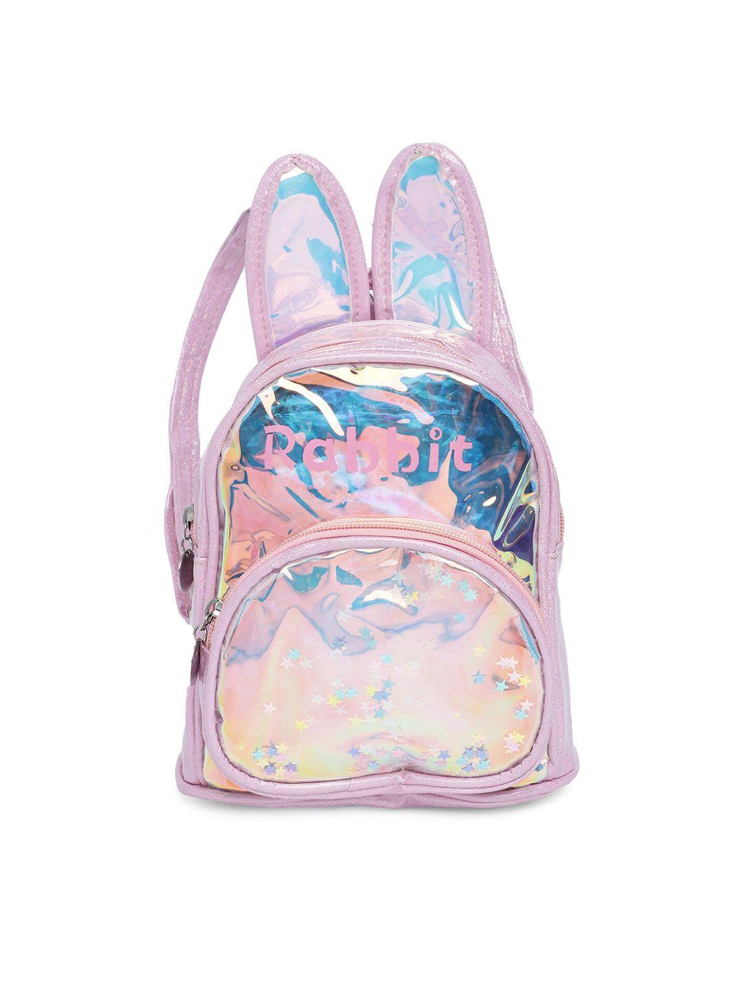 kids on board girls graphic printed embellished backpack