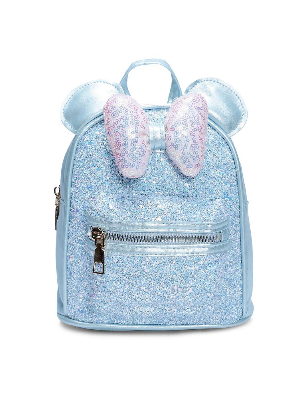 kids on board girls sequined embellished bow detail non-padded small backpack