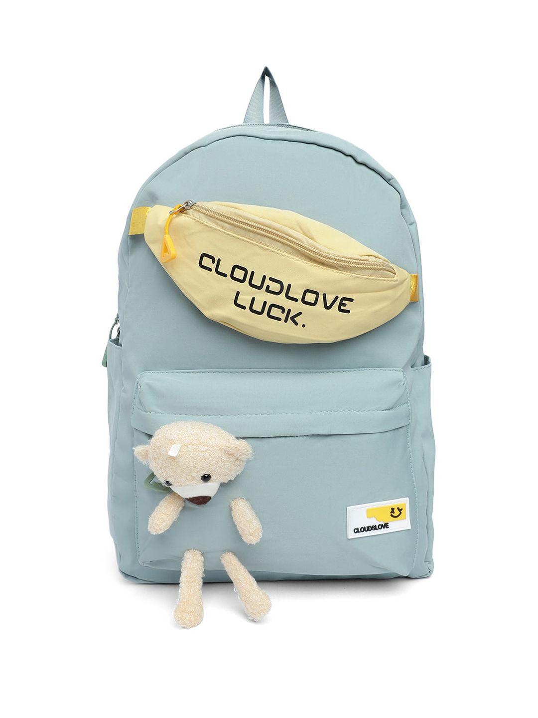 kids on board unisex kids backpack with attached waist bag & teddy