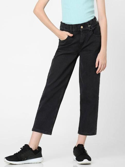 kids only black solid jeans