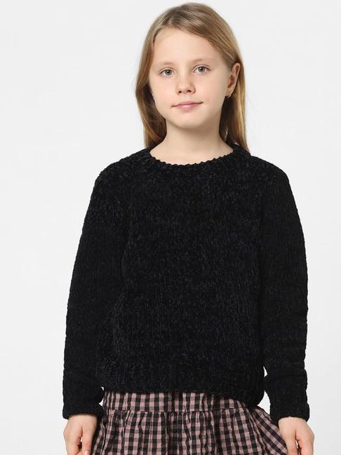 kids only black solid sweater