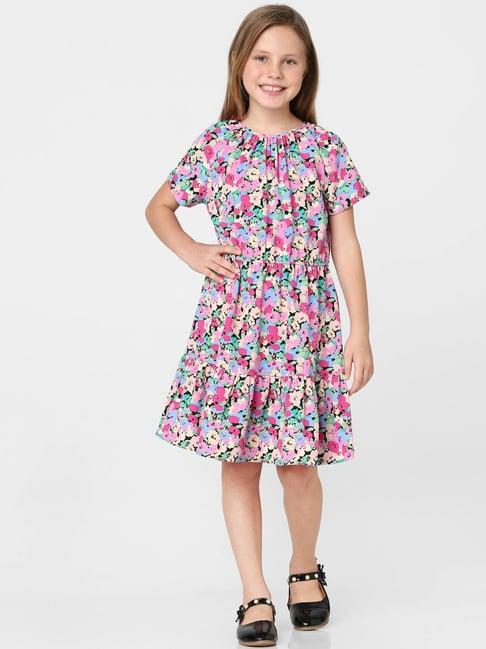 kids only multicolor floral print dress
