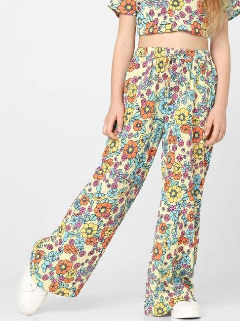 kids only multicolor floral print pants