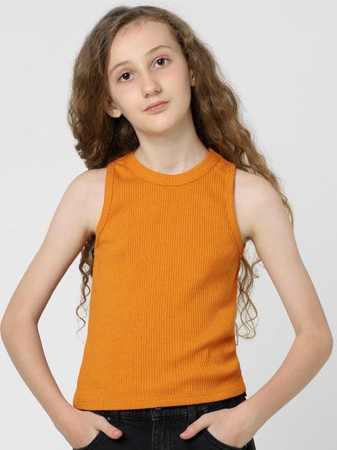 kids only orange solid t-shirt