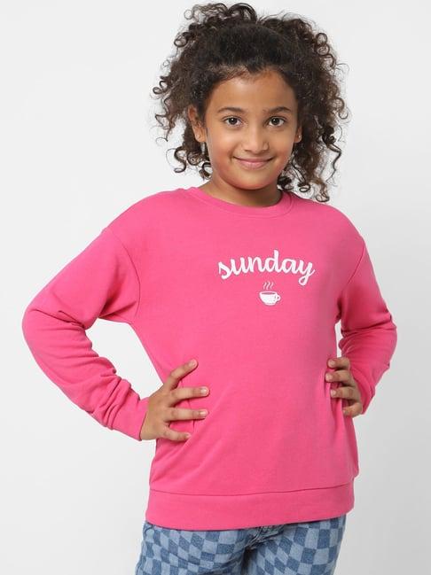 kids only pink graphic print sweatshirt