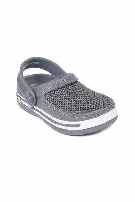 kids synthetic sling back clogs - grey