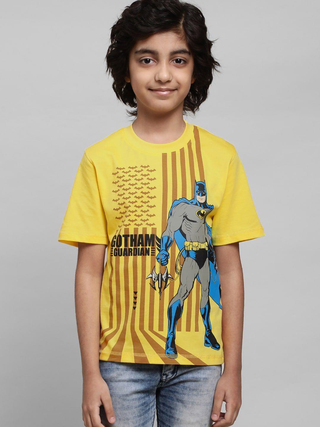 kids ville boys batman-printed cotton t-shirts