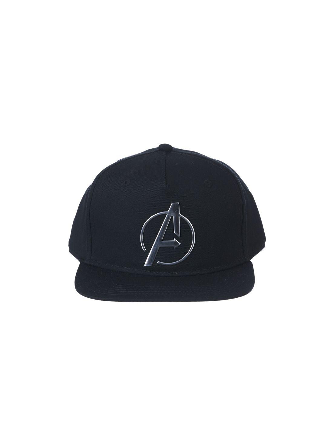 kids ville boys black avengers printed snapback cap