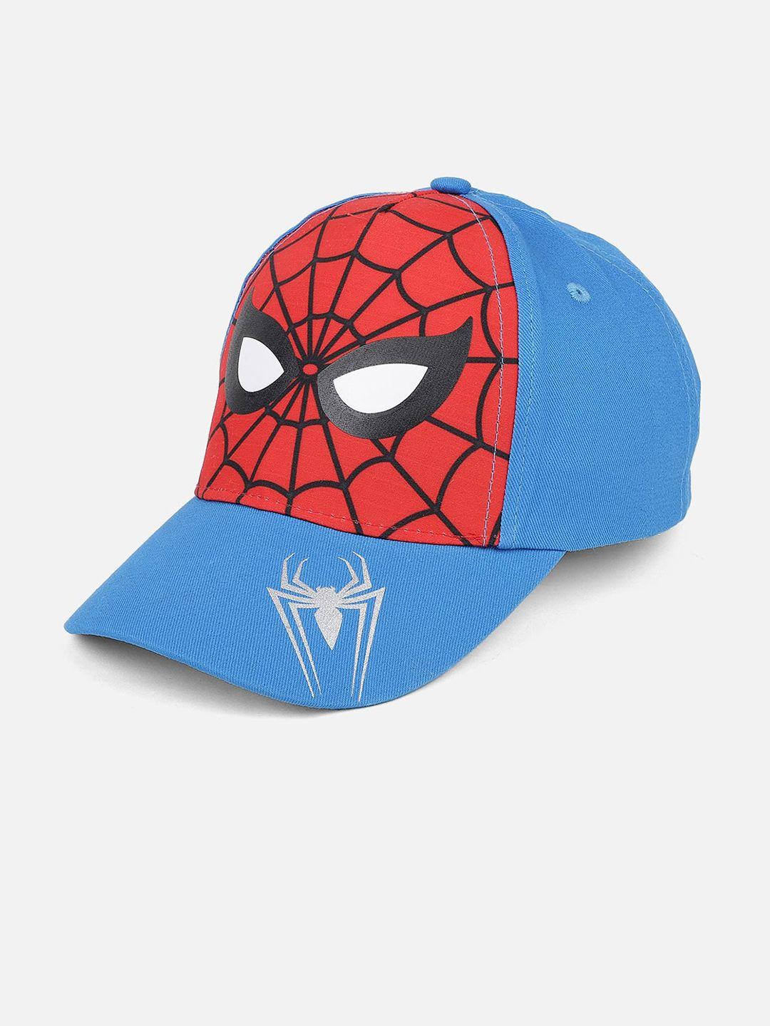 kids ville boys blue & red spiderman featured baseball cap