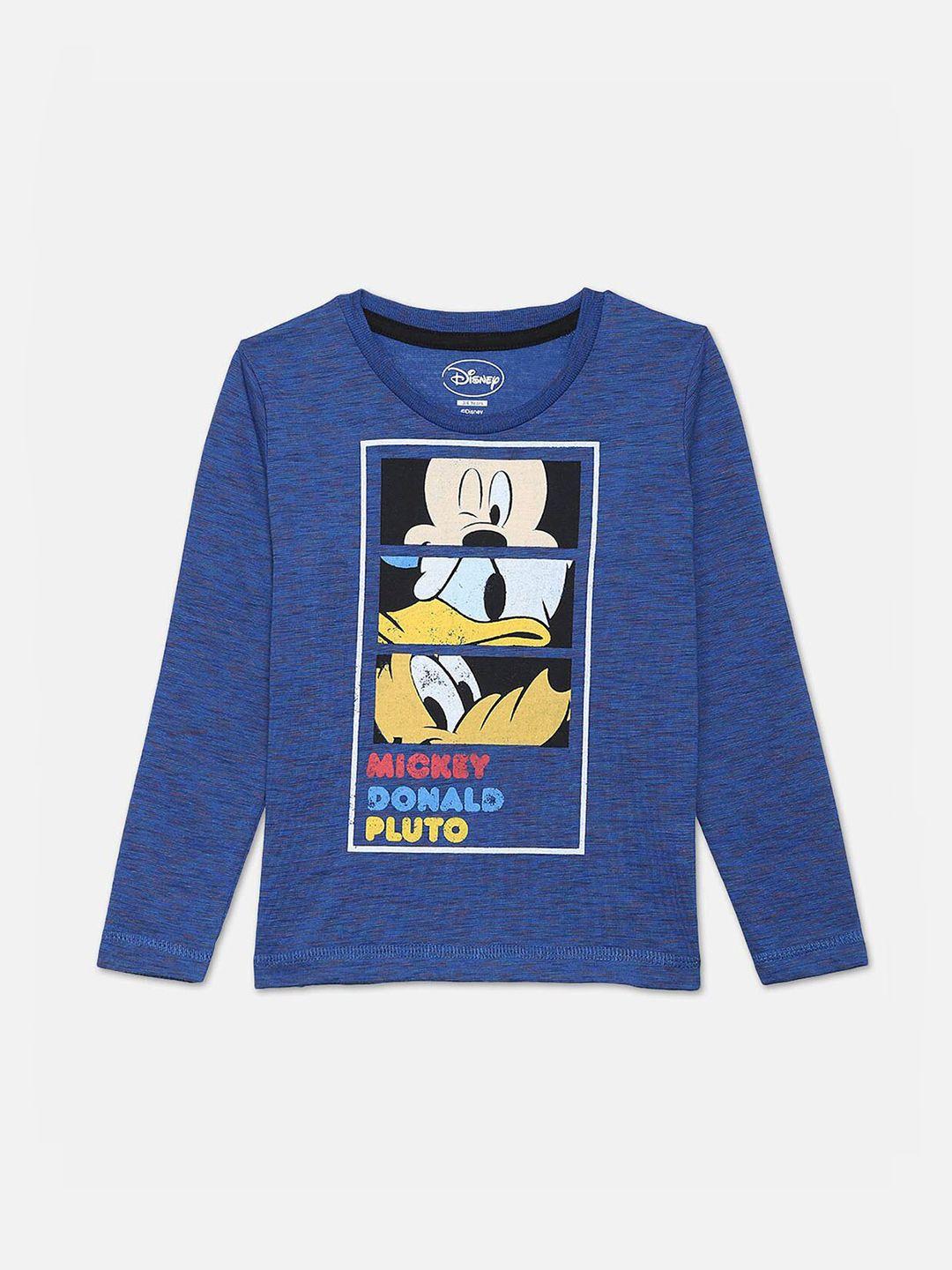 kids ville boys blue mickey & friends printed t-shirt