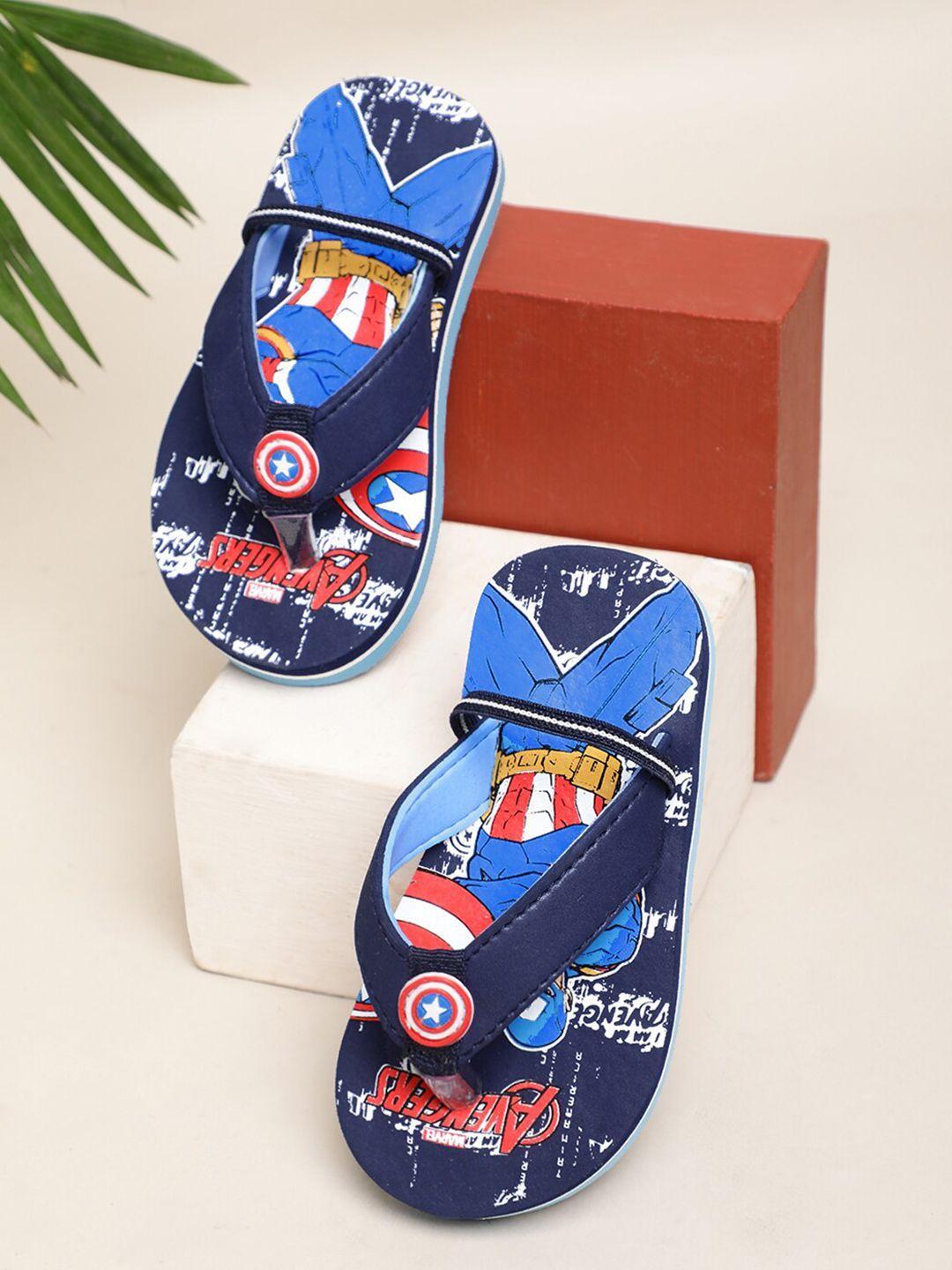 kids ville boys captain america printed soft cushion thong flip flop