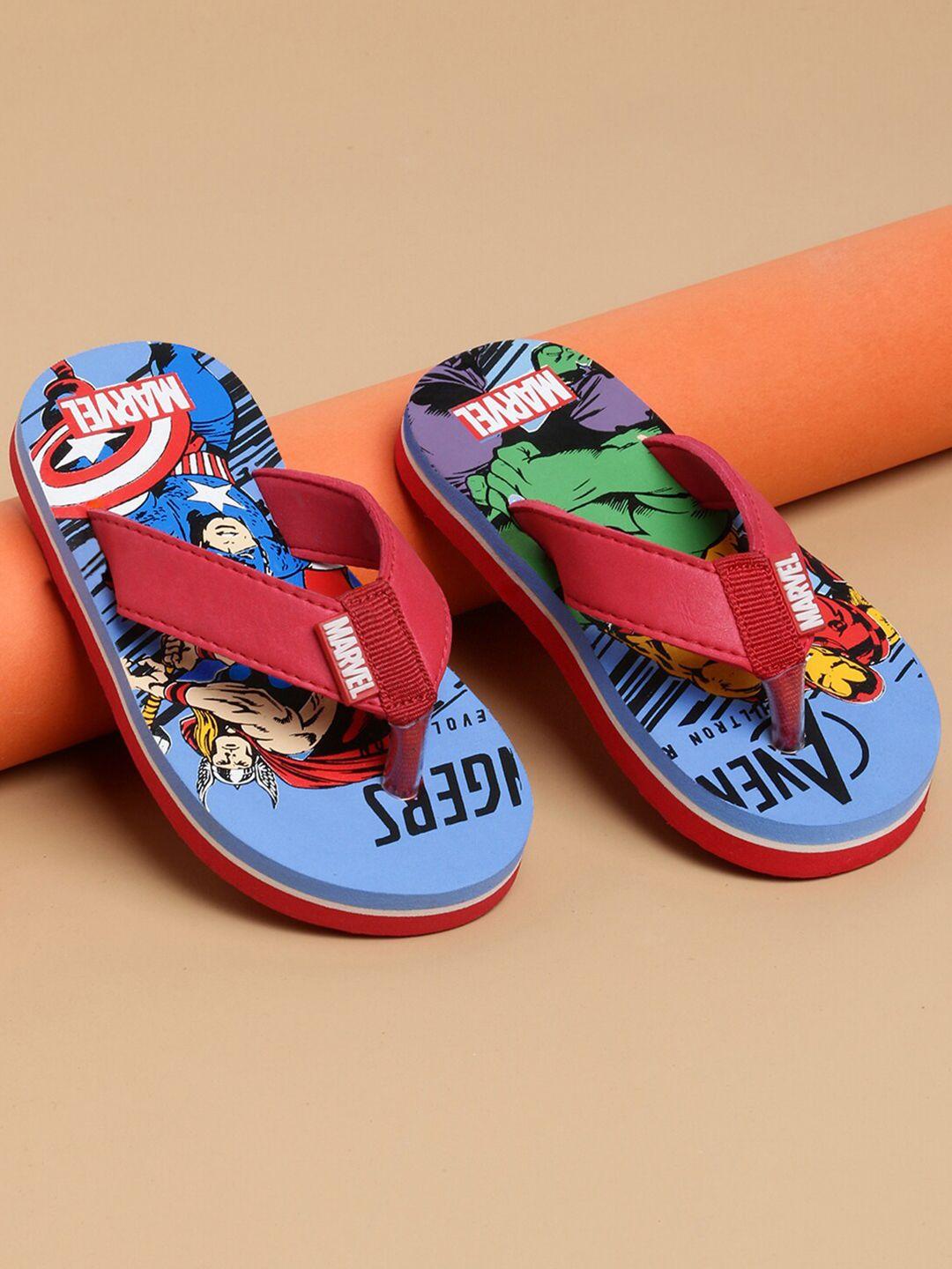 kids ville boys captain america printed soft cushion thong flip flop