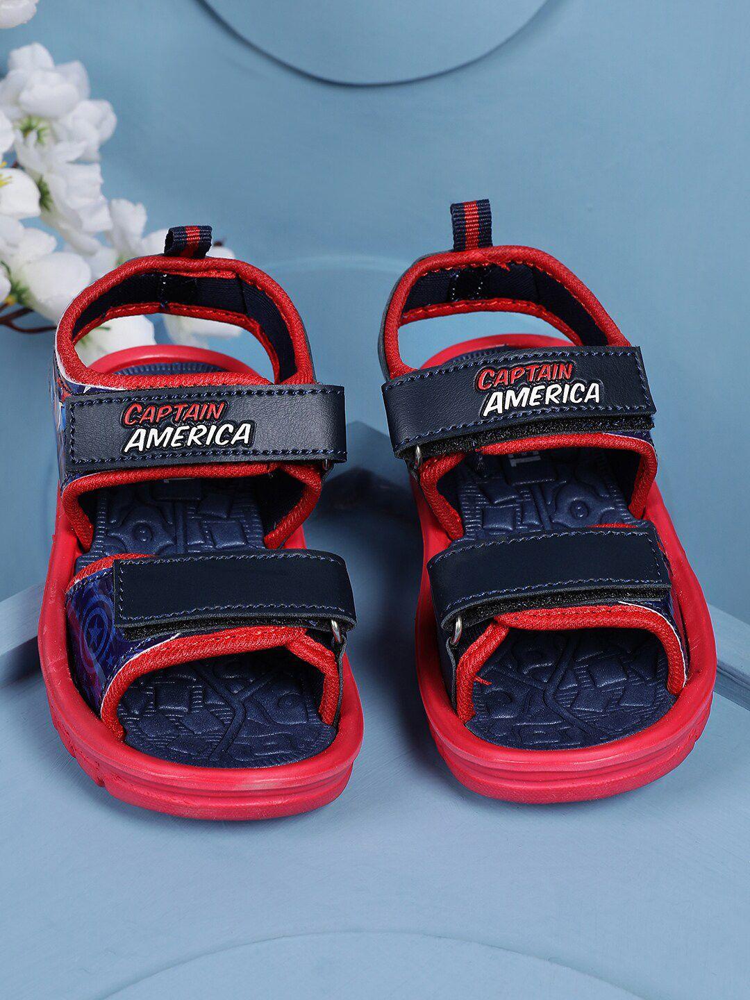 kids ville boys captain america printed sports sandals
