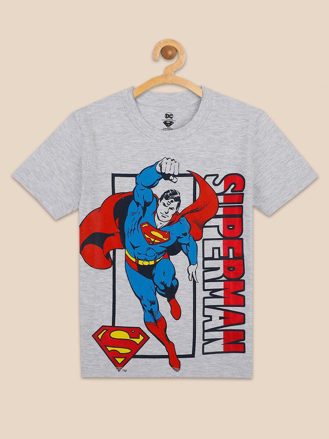 kids ville boys grey superman printed t-shirt