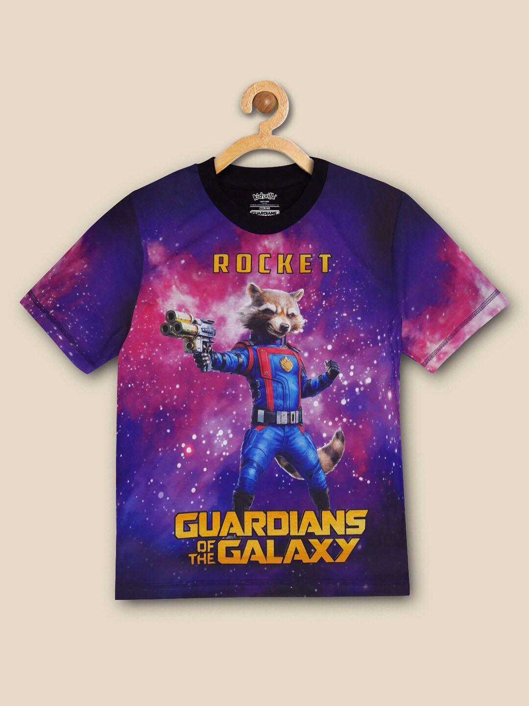 kids ville boys guardians of the galaxy printed cotton t-shirt