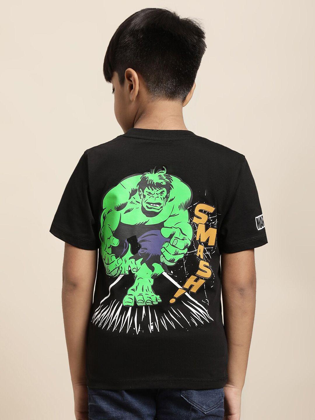 kids ville boys hulk printed pure cotton t-shirt