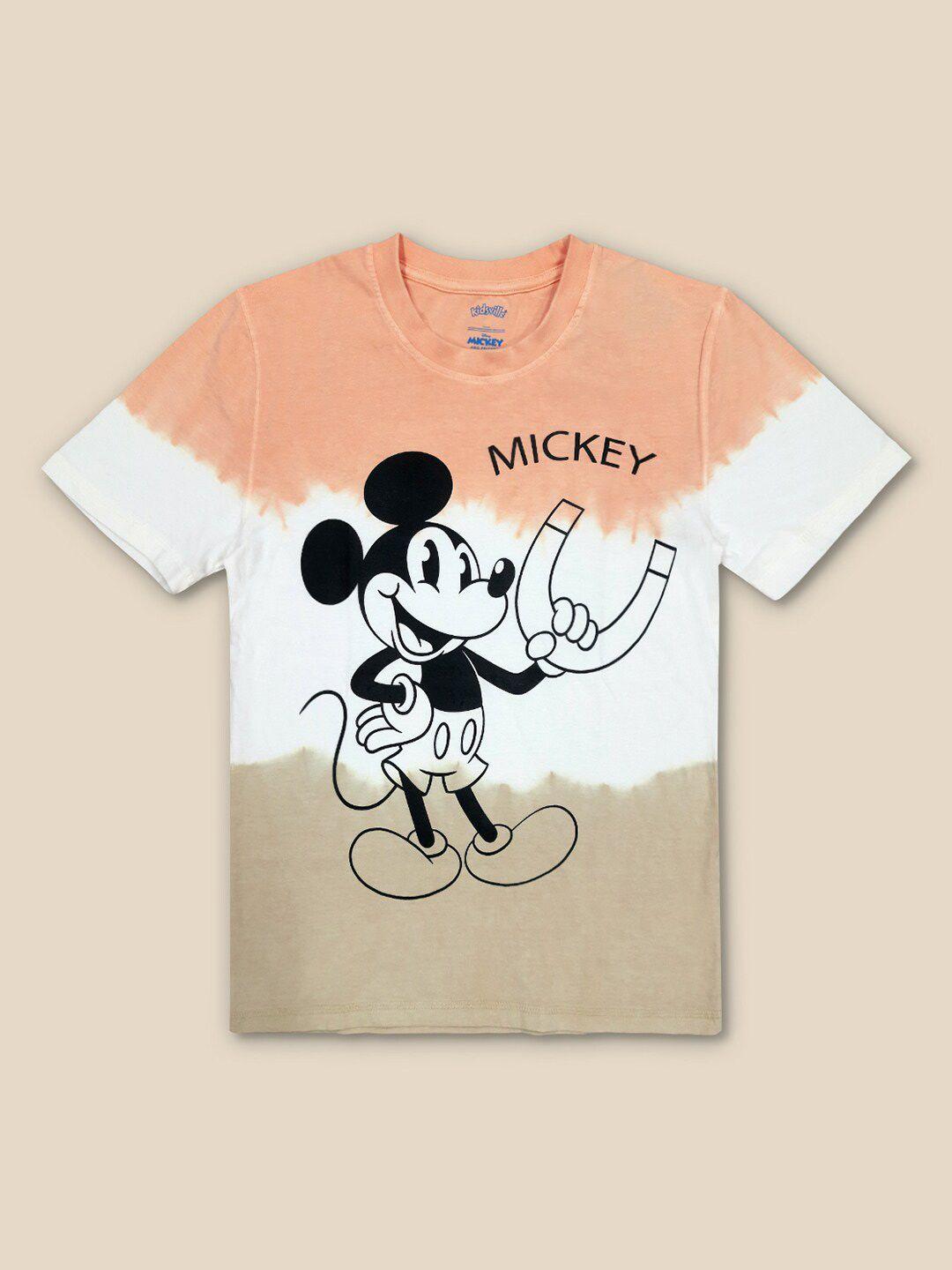 kids ville boys mickey & friends printed pure cotton t-shirt